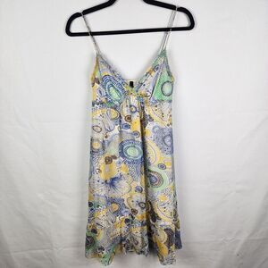 Poleci Y2K Babydoll Empire Waist Silk Dress Size 4 2000s Cottagecore Fairycore